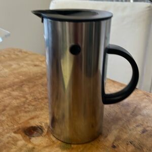 Danish Modern Stelton Stainless Steel Insulated Thermas Column Carafe Preowned
